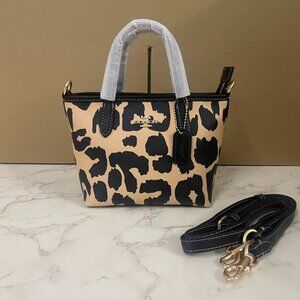 coach Leopard print Mini City Tote